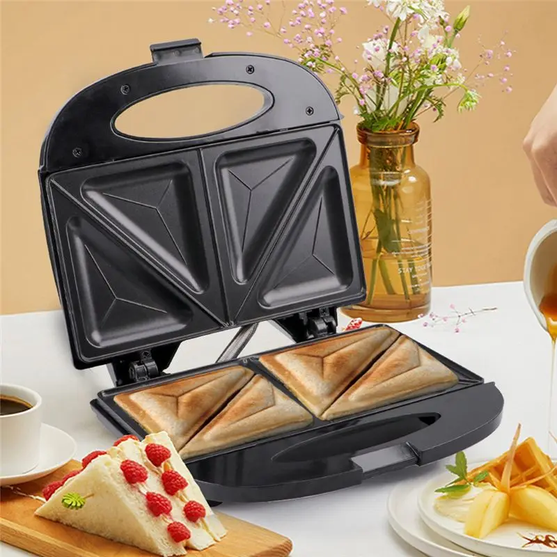 [B25B!】 1 PCS Sandwich Maker Grilled Cheese Machine Tuna,Heating Sandwich Maker European Household EU Plug