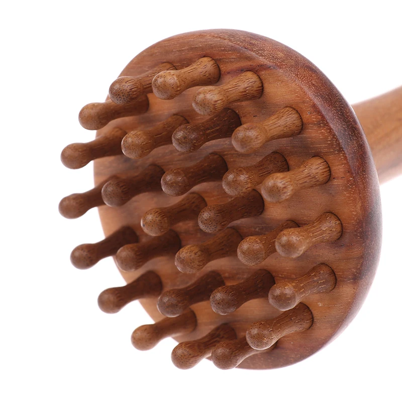 

Sandalwood Gua Sha Massage Brush Head Neck Shoulder Abdominal Leg Body Meridian Massager Gua Sha Comb Wooden Massage Tools