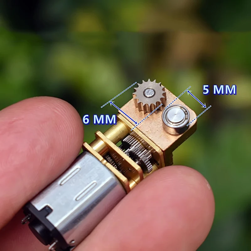 Mini N20 Gear Motor 3D Printing Pinter Pen Reduction Motor Turbo Worm Full Metal Gearbox Right Angle DC 3V 3.7V 5V Slow Speed