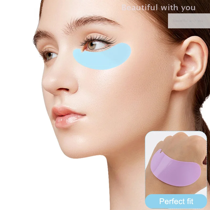 U-shaped Reusable 1Pair Eye Pads Silicone Stripe Lash Lift Eyelash Extension Silicone Patches Under Eye Isolation Gel Patch