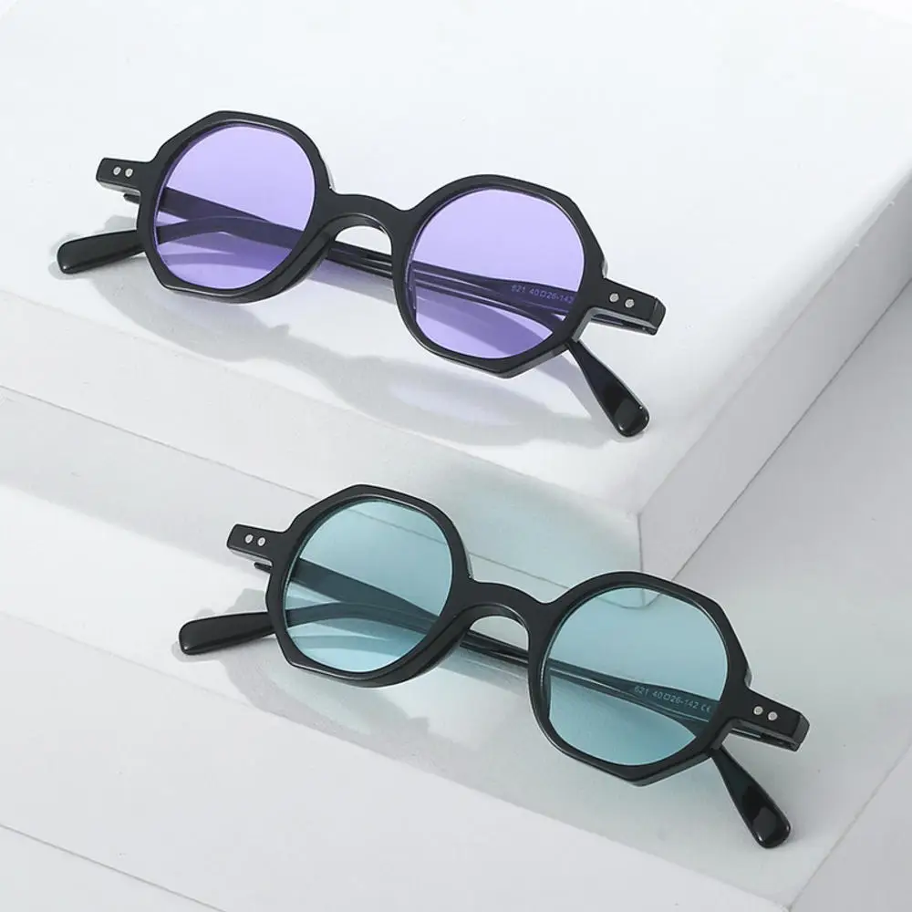 Classic Vintage Sunglasses Polygonal Small Frame Glasses Women Men Shades Sun Glasses Retro Style Leopard UV400 Eyewear