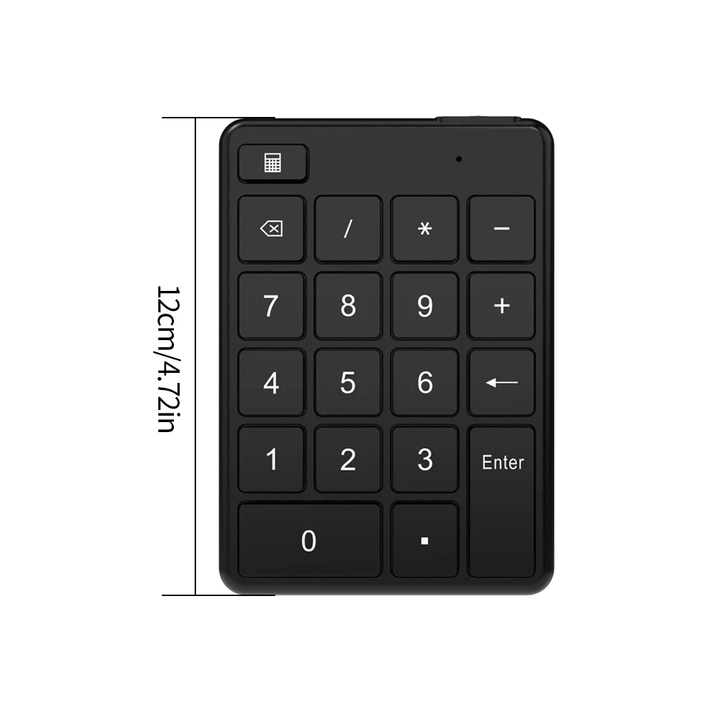 Bluetooth Wireless Numeric Keypad Portable Mini 19 Keys Number Keyboard External Number Pad for Laptop PC Accounting Supplies