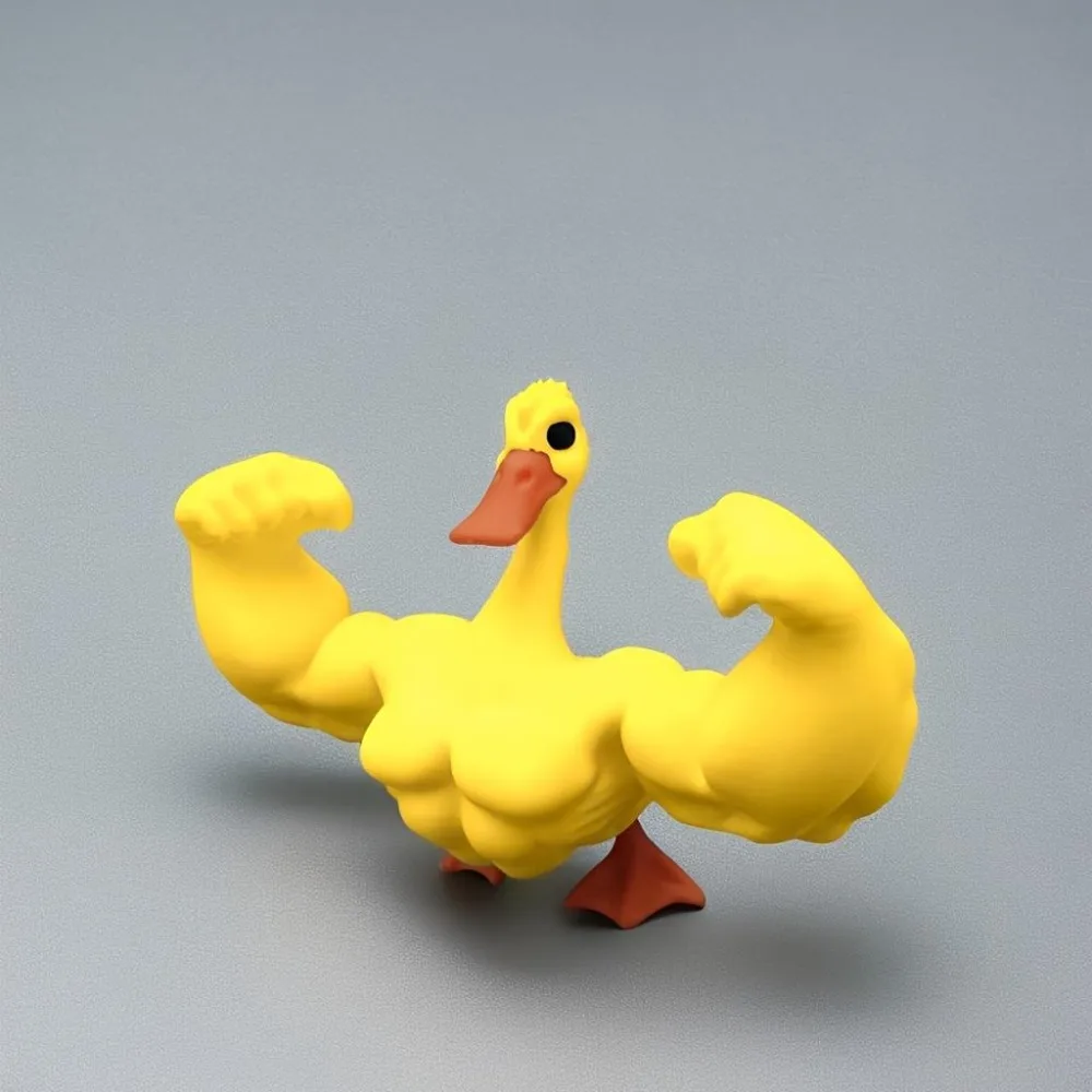 تمثال بطة عضلية مبتكر لديكور المنزل والحديقة، قابل للتجميع لعيد الميلاد والعطلات، ديكور داخلي وخارجي بدون #6