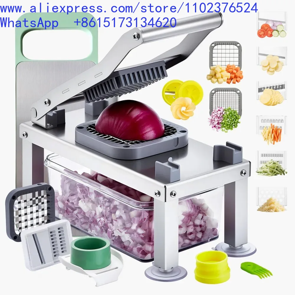 Vegetable cutter, multi-functional food cutter, shredding, dicing, slicing, grinding, slicing 9 kinds of knives