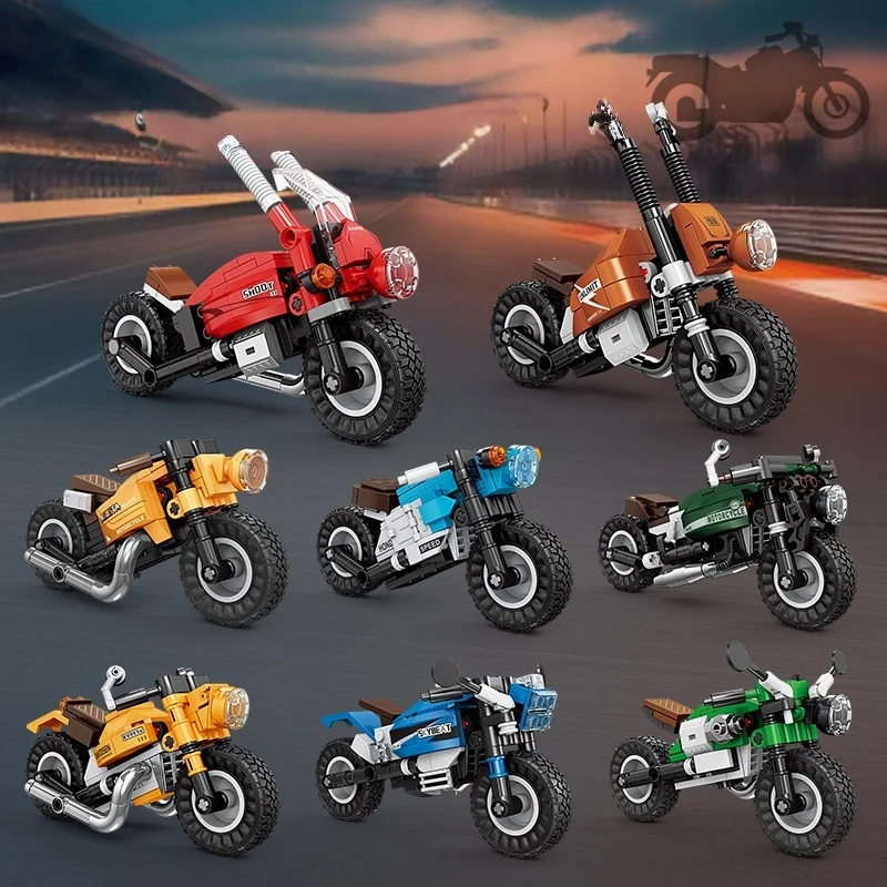 

KNEW BUILT 2-in-1 Motorcycle Building Block Toys-Boys' Favorite Vehicle,Effortless Assembly,Limitless Fun,Great for Gift-giving