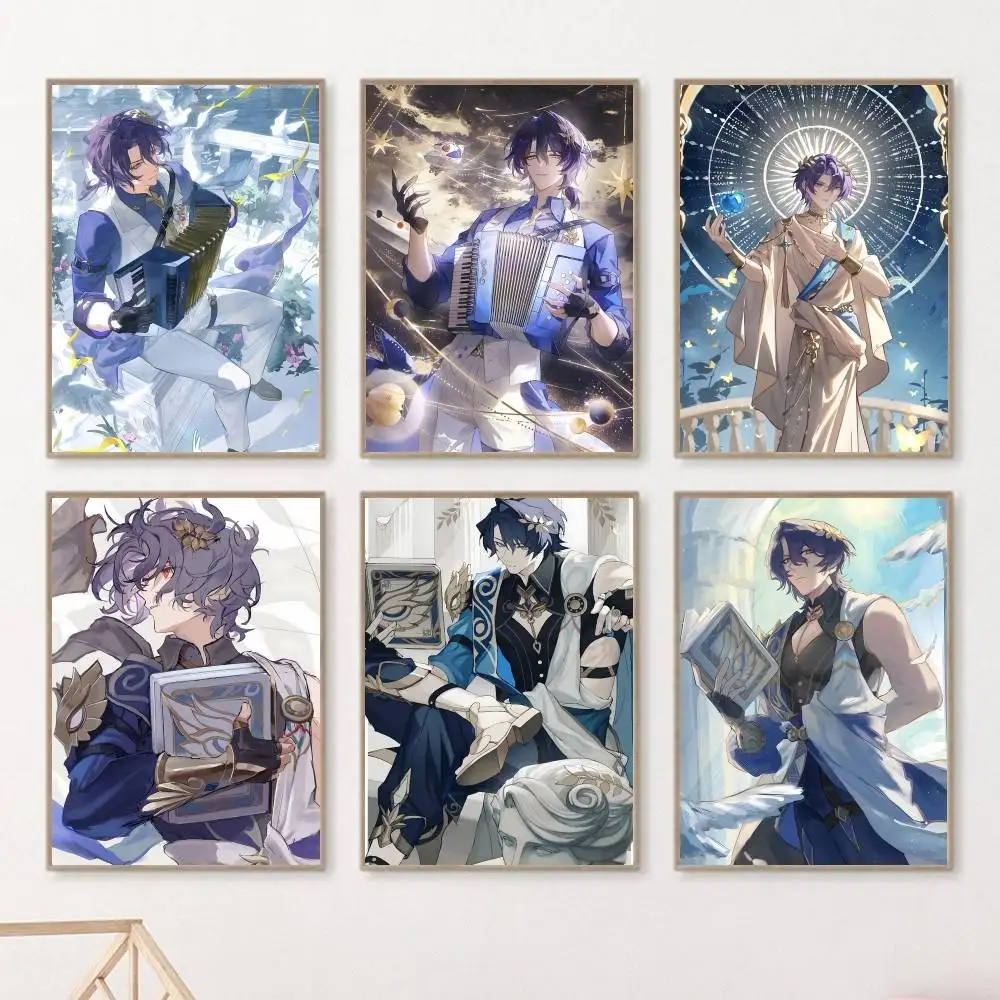 Anime Game Honkai Star Rail Art Dr. Ratio Posters HD Print Vintage Wall Art Decor for Home Study Room