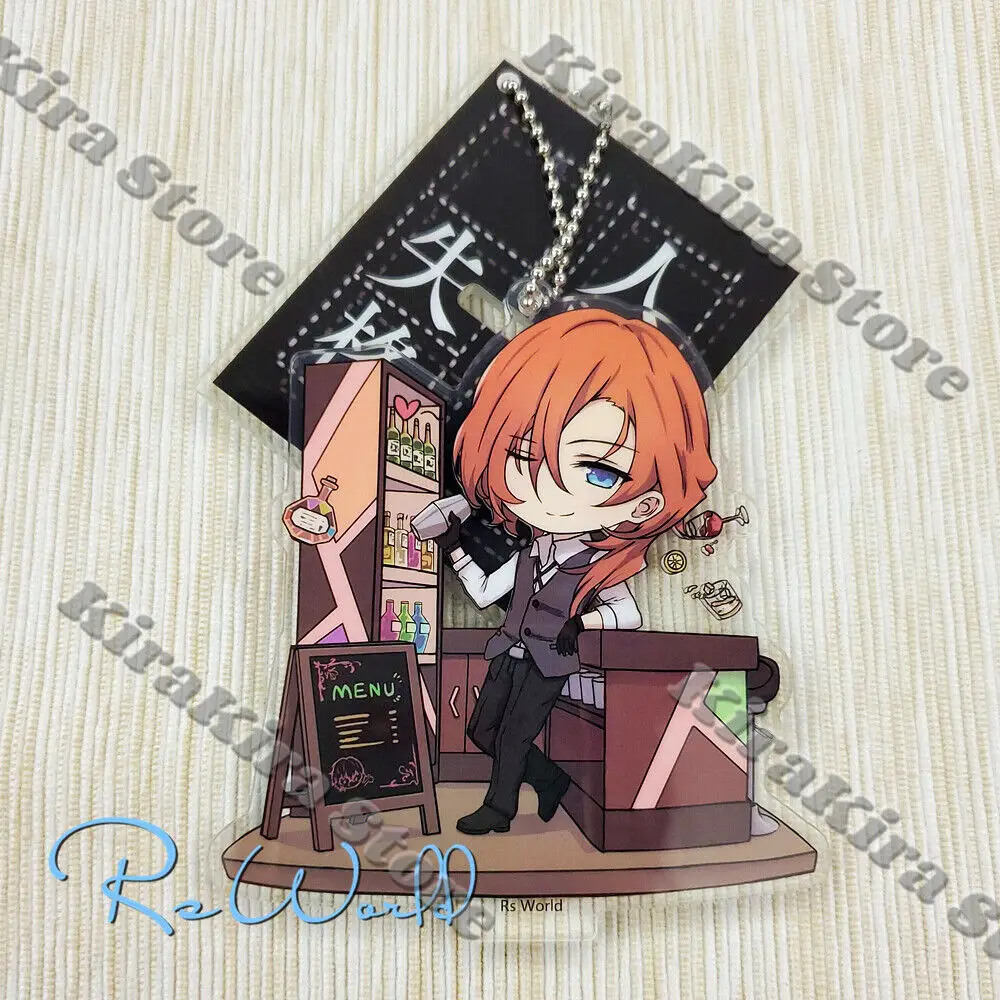 8cm Bungo Stray Dogs Dazai Osamu Original Acrylic Pendant Decoration Nakahara Chuya Anime Standing Plate Cute Mini Ornaments
