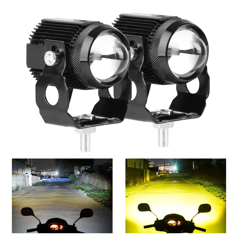 

Motorcycle LED HeadLight Auxiliary Spotlight Lamp Work Offroad Driving Fog Lamp Motorcycles Headlight Fog White Yellow Headlamp