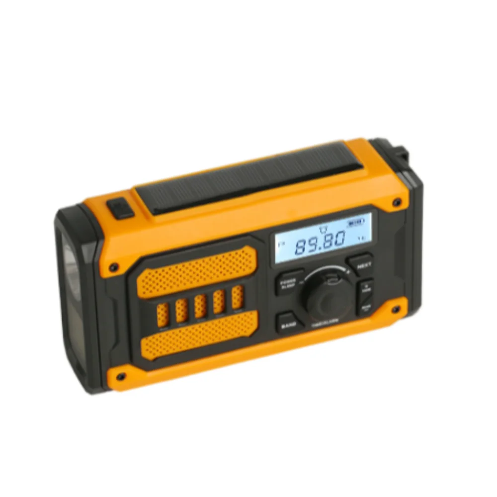 2000mAh Radio di emergenza solare AM FM NOAA Manovella Radio meteorologica portatile Torcia a LED N in 1 SOS Radio esterna da campeggio