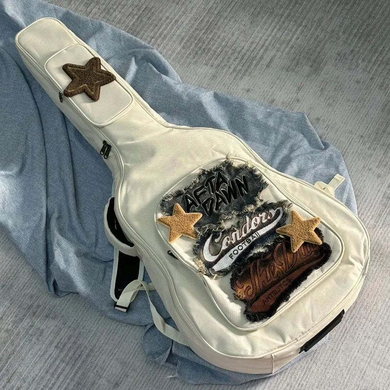 

38-41-дюймовый рюкзак для гитары, персональный утолщенный рюкзак с защитой от падения на плечах, портативный рюкзак для электрогитары, аксессуар для музыкальных инструментов