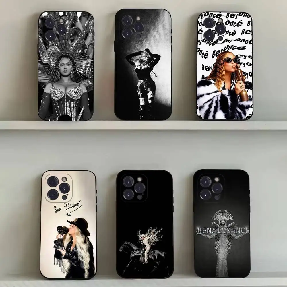 

B-Beyonce Cowboy Renaissance Phone Case For iPhone 16,15,14,13,12,11,Pro,Max,Plus,X,XS,SE4,E,Mini,Soft Black Case