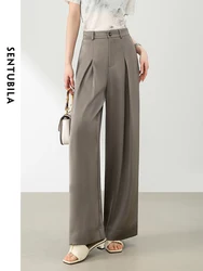 SENTUBILA Wide Leg Dress Pant Women 2024 Summer Commuter Full Length Comfort Straight Loose Trousers Female Clothing 142K53952