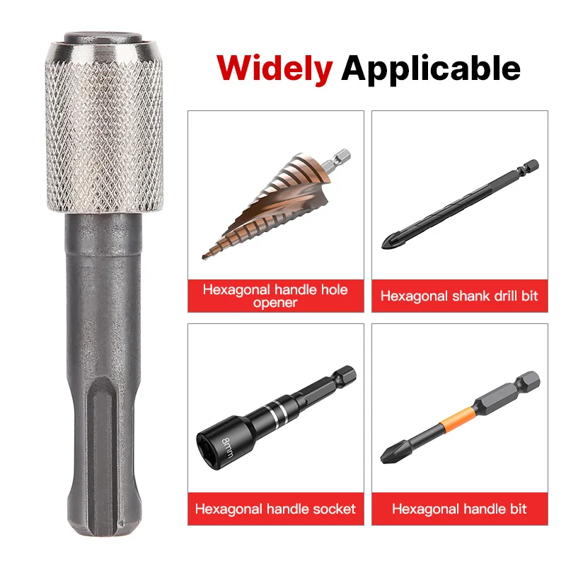 LIDIAO 1/5 قطعة محول المطرقة الكهربائية 6.35 مللي متر واجهة SDS زائد الحفر تشاك محول 1/4 "عرافة عرقوب محول ل حفر المطرقة