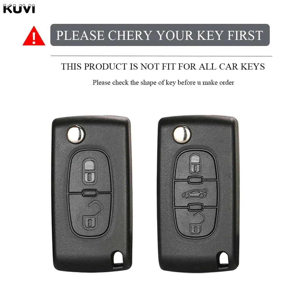 2 3 Button TPU Car Key Case Cover Shell For Peugeot 107 207 307 308 407 607 3008 5008 For Citroen Xsara Picasso C5 C6 C8 Keyless