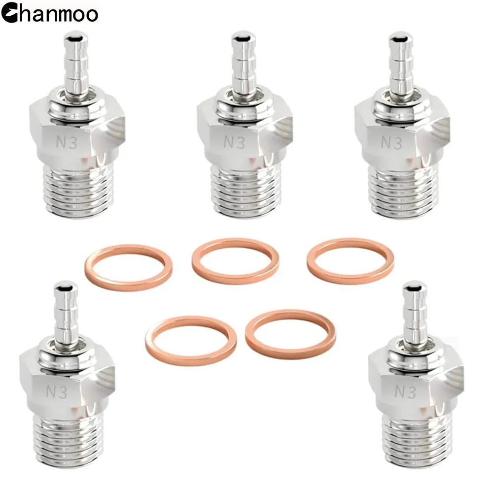 Chanmoo Glow Plugs N3 N4 Universal Spark Nitro Engine Part  Replacement For HSP 1/8 1/10 RC Car Parts