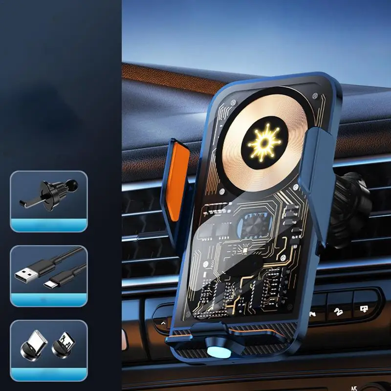 Fast Charging Auto Clamping Car Charger 66W Auto Clamping Car Phone Stand 360-Degree Rotation Cell Phone Accessories Car Charger