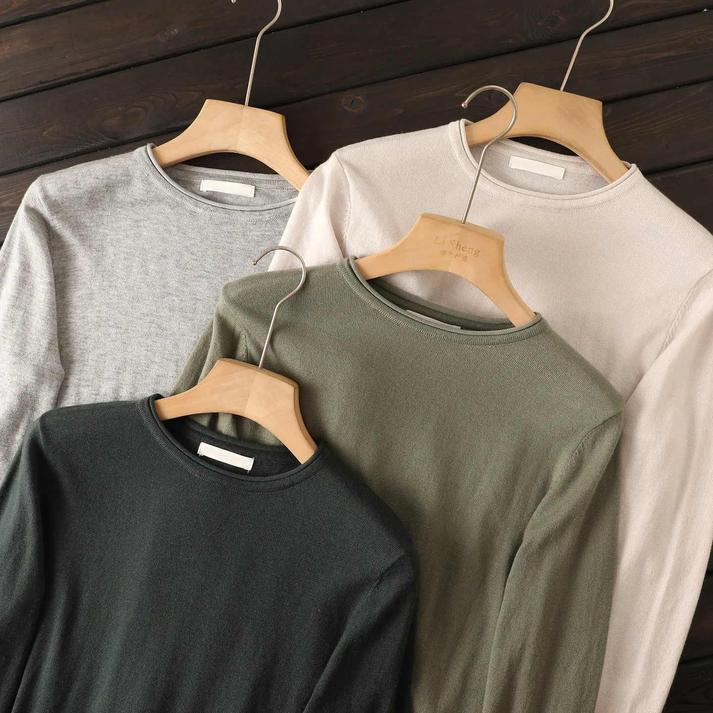 

Wool blend! Autumn and winter thin crimped bottomed knitted sweater