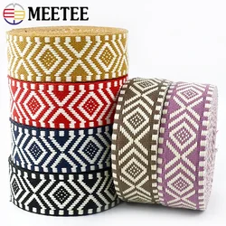 3/5/10M Meetee 38mm Jacquard Webbing Decorative Ribbons for Sewing Bag Strap Lace Ribbon Clothes Braid Belt Tape Accessories