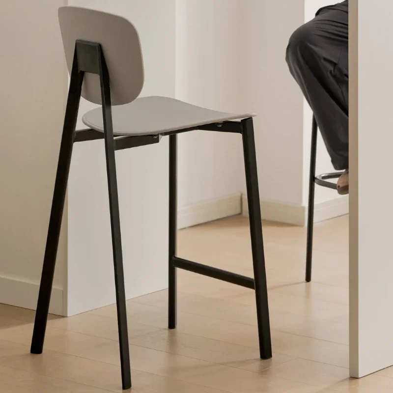 الرجعية الصناعية مسند الظهر مقعد مقهى كرسي طويل الساق المنزل عالية الطعام البراز بسيط جزيرة بار الأثاث التجاري #4