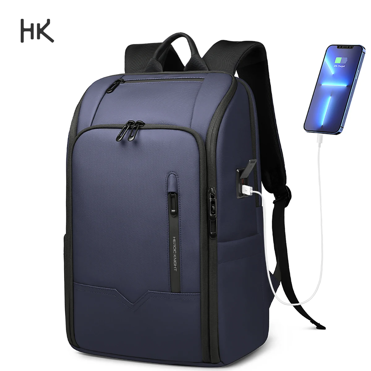 

Рюкзак для ноутбука HK Business, мужской, большой вместимости, для путешествий и походов, водонепроницаемый, городской, для офиса, с USB-портом