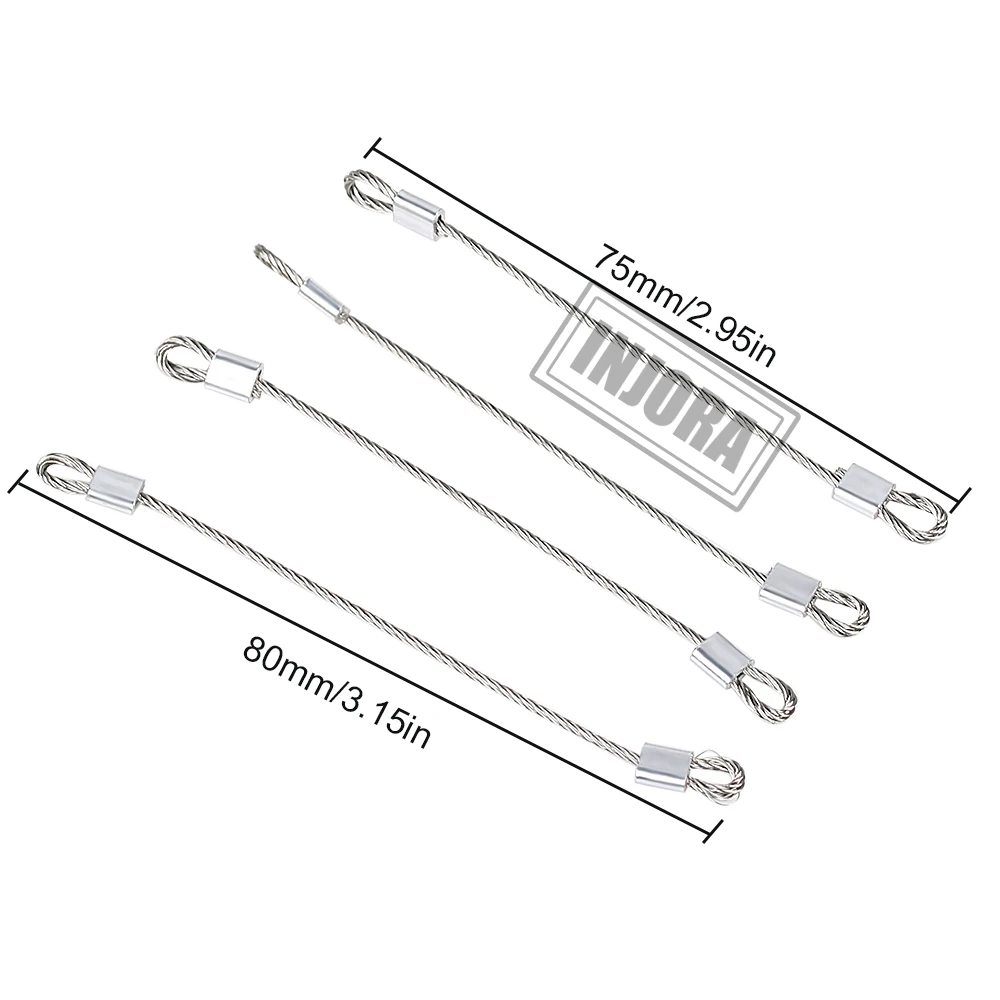 RC Crawler Auto Gemodificeerde Deel Staalkabel voor 1/10 RC Auto Axiale SCX10 D90 D110 TRX-4 TRX4