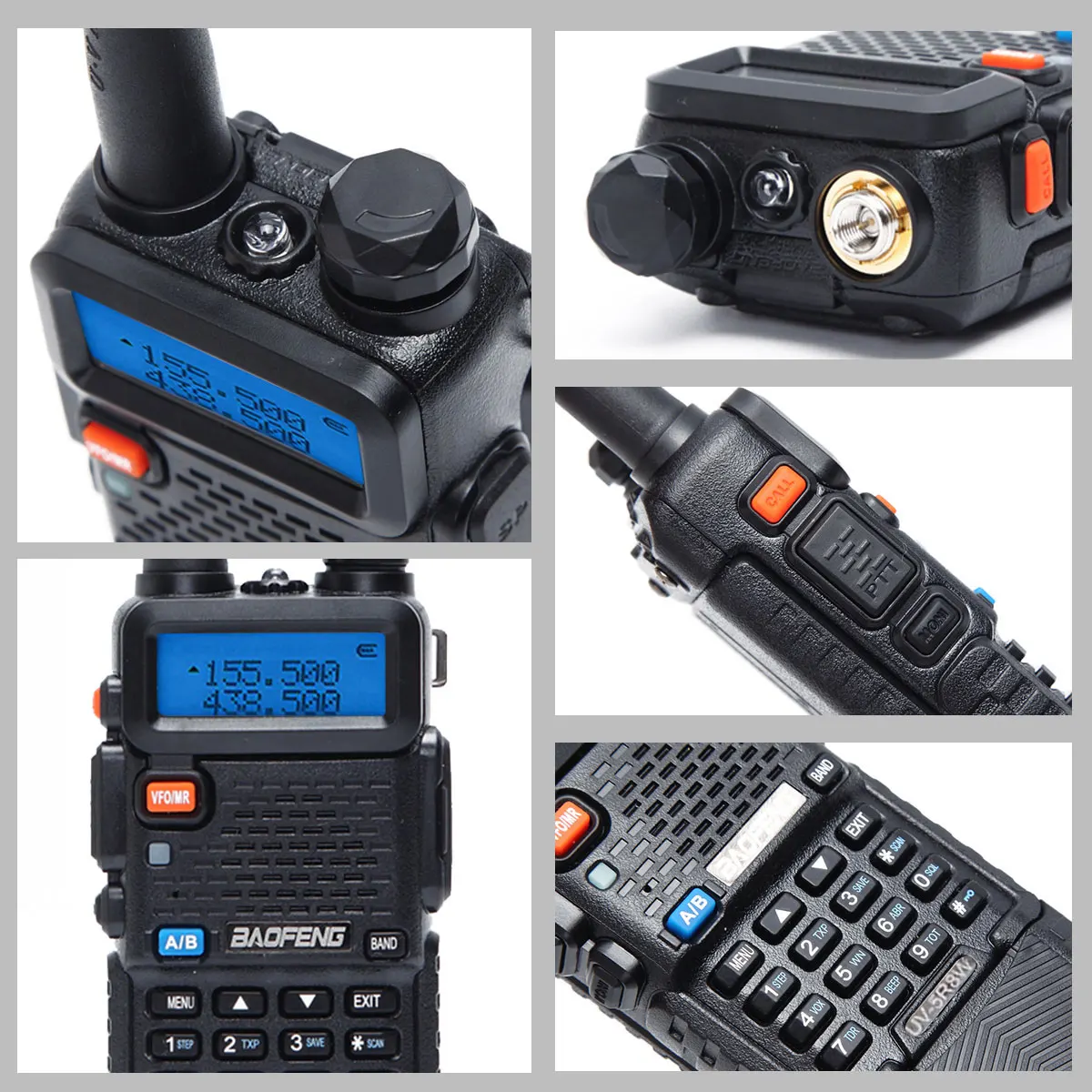 Baofeng UV-5R 워키토키 VHFUHF 듀얼 밴드, 3800mAh 긴 리튬 이온 배터리, 16km 장거리 UV5R 햄, 양방향 라디오, 5W, 8W