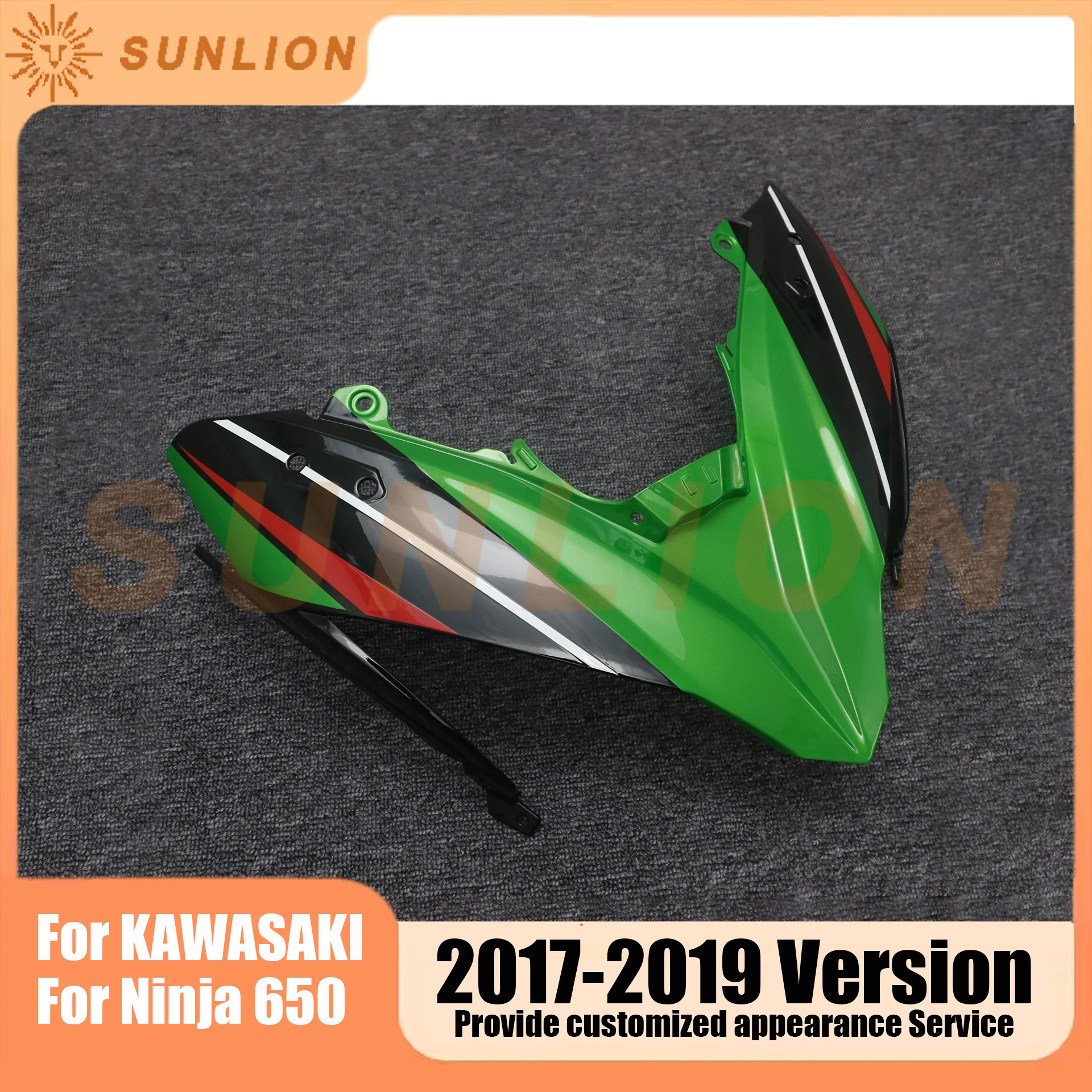 For Kawasaki NINJA 650 ZX650 EX650 NINJA650 2017 2018 2019 front fairing headlight fairing front upper nasal Hood 17 18 19