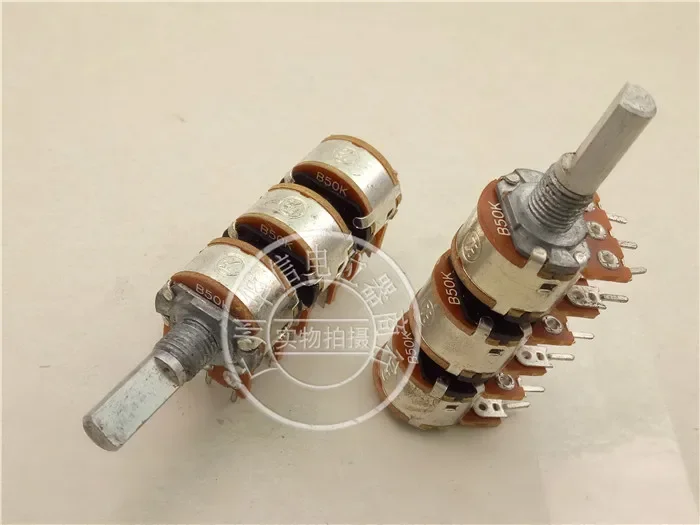 

Taiwan F-148 six pin potentiometer B50K with a shaft length of 20MMF