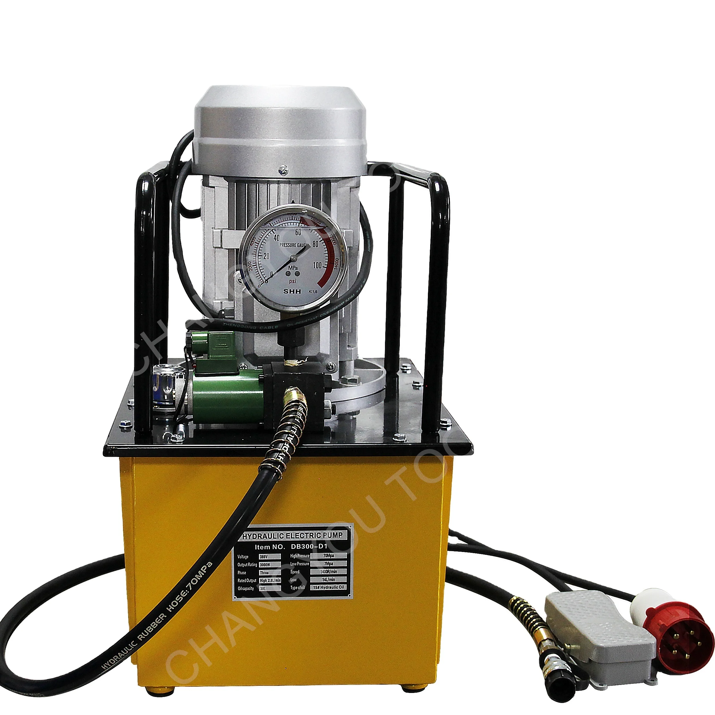 

DB300-D1 Electric Hydraulic Pump 30L 3.0kw Auto Single Acting Power Pack 700bar Pump Station Price