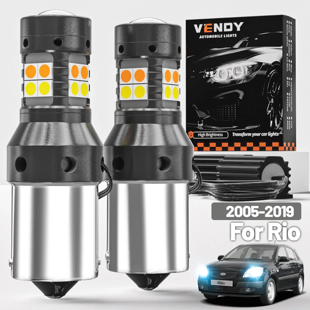 

2pcs For Kia Rio 2 3 4 2005-2019 Dual Mode LED Turn Signal+Daytime Running Light DRL 2011 2012 2013 2014 2015 Canbus Accessories