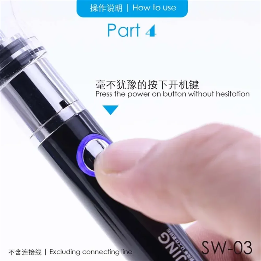 Mijing SW-03 الصنوبري التفتيت القلم لإصلاح اللوحة الأم ماك بوك كشف ماس كهربائى البخاخة أداة دون سبيكة لحام