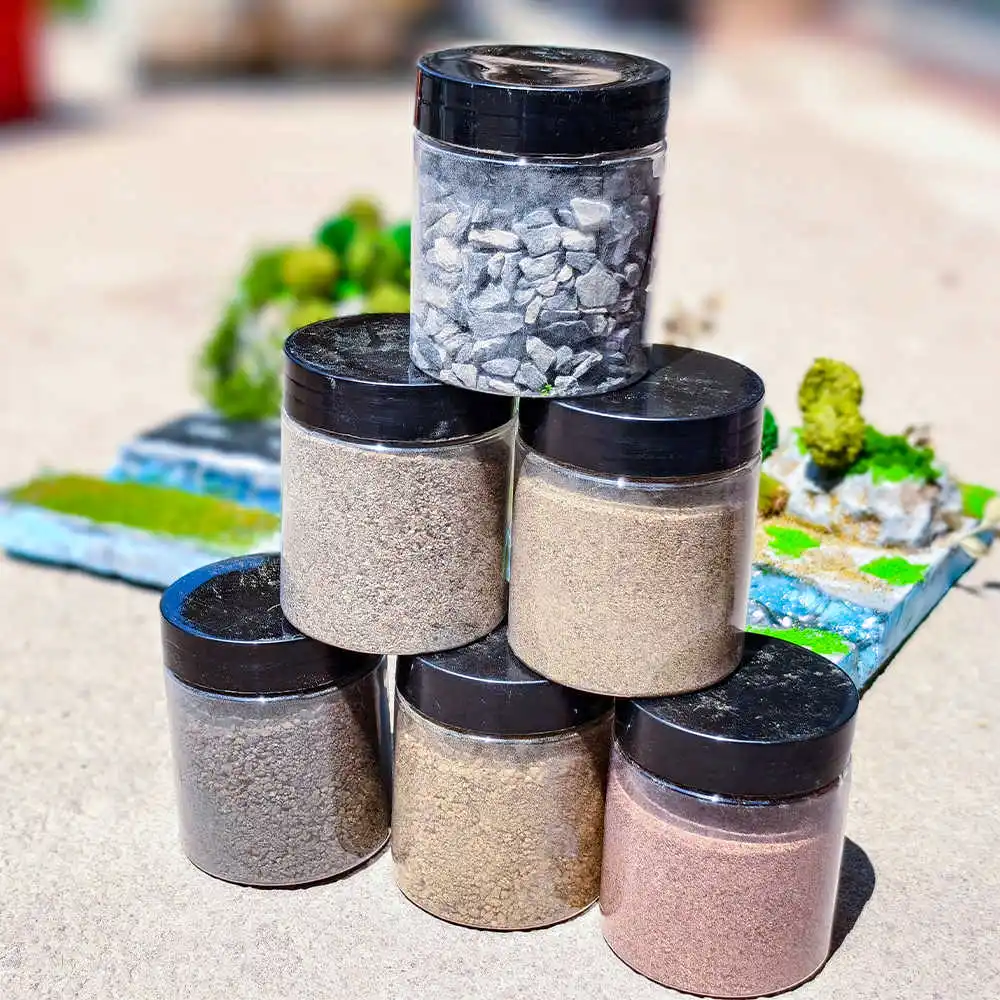 Micro Landscape Fairy Garden Gravel Stone Materials DIY Sand Table Scene Railway Train Crush Stone Roadbed Accessories 140ml/box