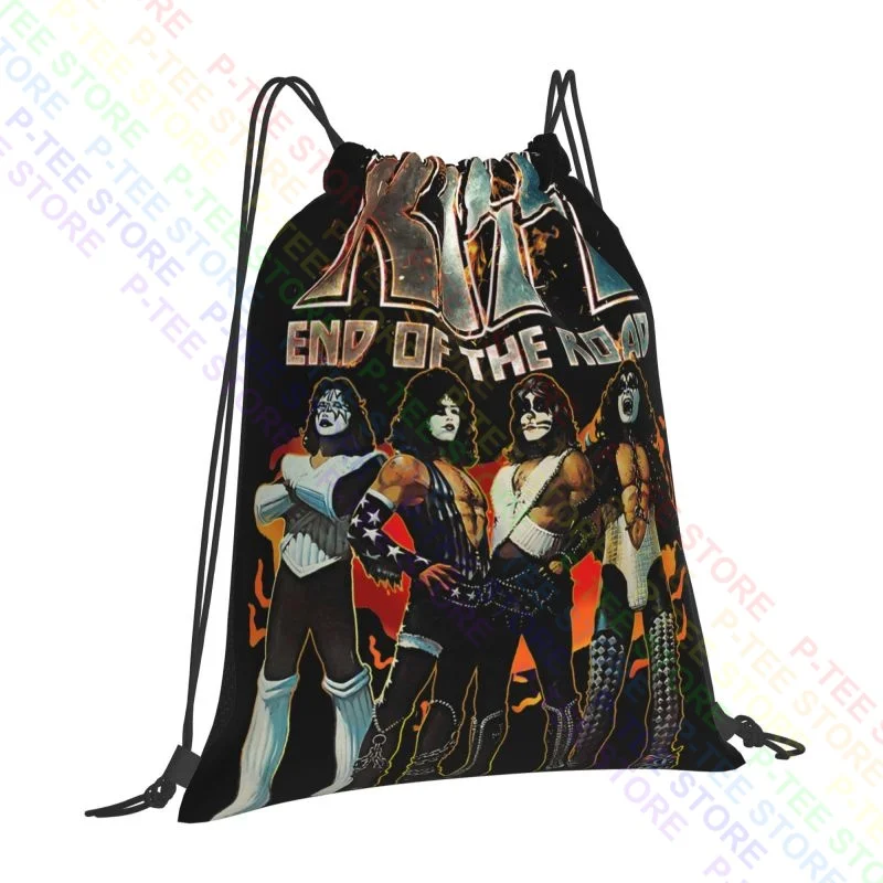 The Final Tour Band Kiss End Of The Road World 2019 Drawstring Bags Gym Bag Bookbag Multi-function