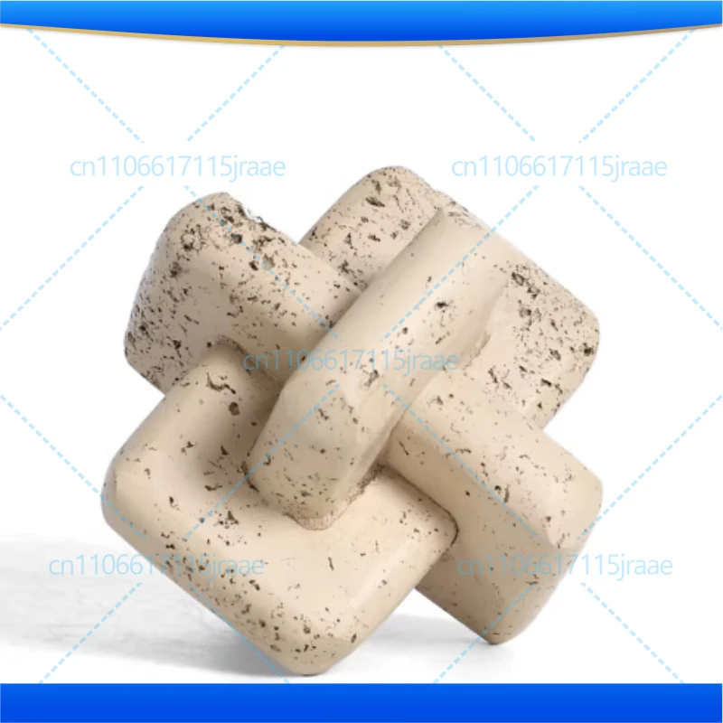Creative Stone Pattern Ring Buckle Sculpture Desk Decoration Resin Crafts Shackle Ornaments Room Aesthetics Decor Modern Artwork