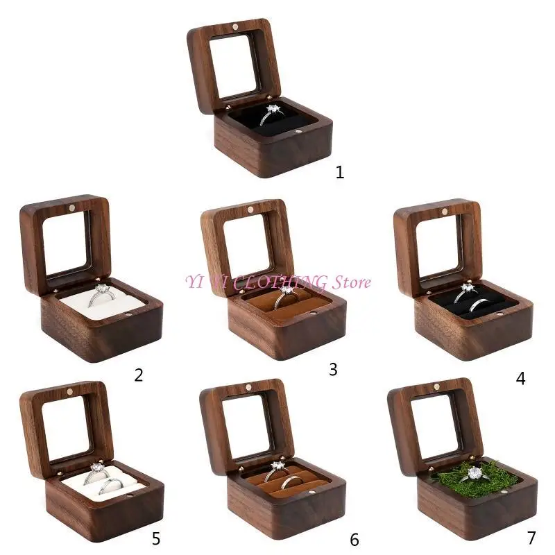 

N5KF Single/Double Slot Jewelry Box для корпуса в стиле ретро деревянную коробку для свадьбы для свадьбы