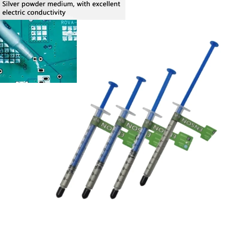 

Conductive Board Silver Adhesive Paint Glue Line Strong Processability 0.2/ 0.3/0.5/1.0ML Conductive Paste For PCB Repair Paint