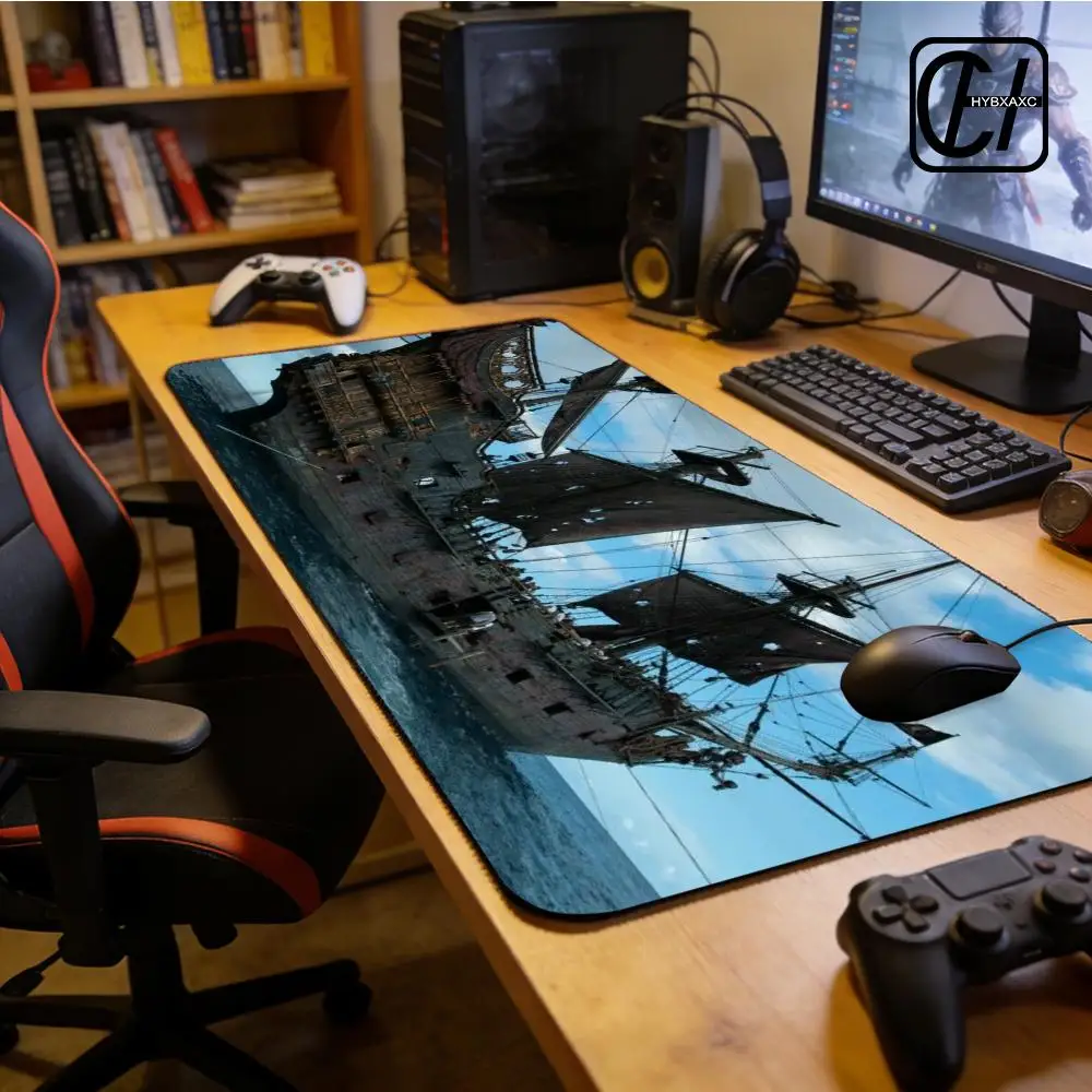 

Pirate ship Mouse Pad Large Mouse Pad & Computer Game Mouse Mat (35.4x15.7IN/31.5X15.7IN Map) (90 x40/80x40cm Map)