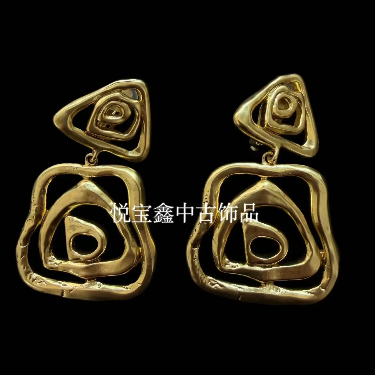 vintage metal plain gold  No pierced earring geometric winding ear clips versatile simple for women