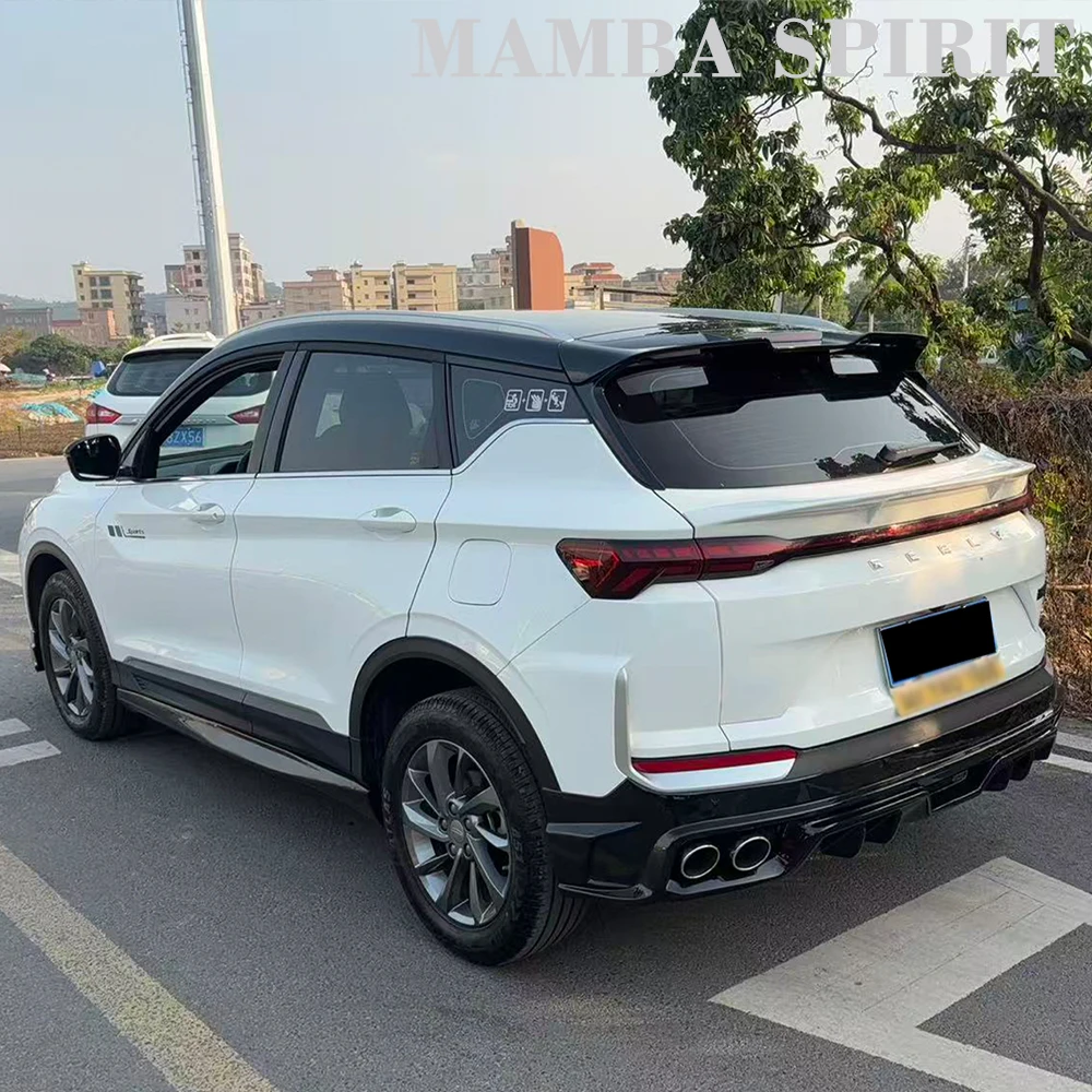For Geely Coolray 2025 Proton X50 Rear Middle Trunk Lid Car Spoiler Wing FRP Material Glossy Black Exterior Upgrade Accessories