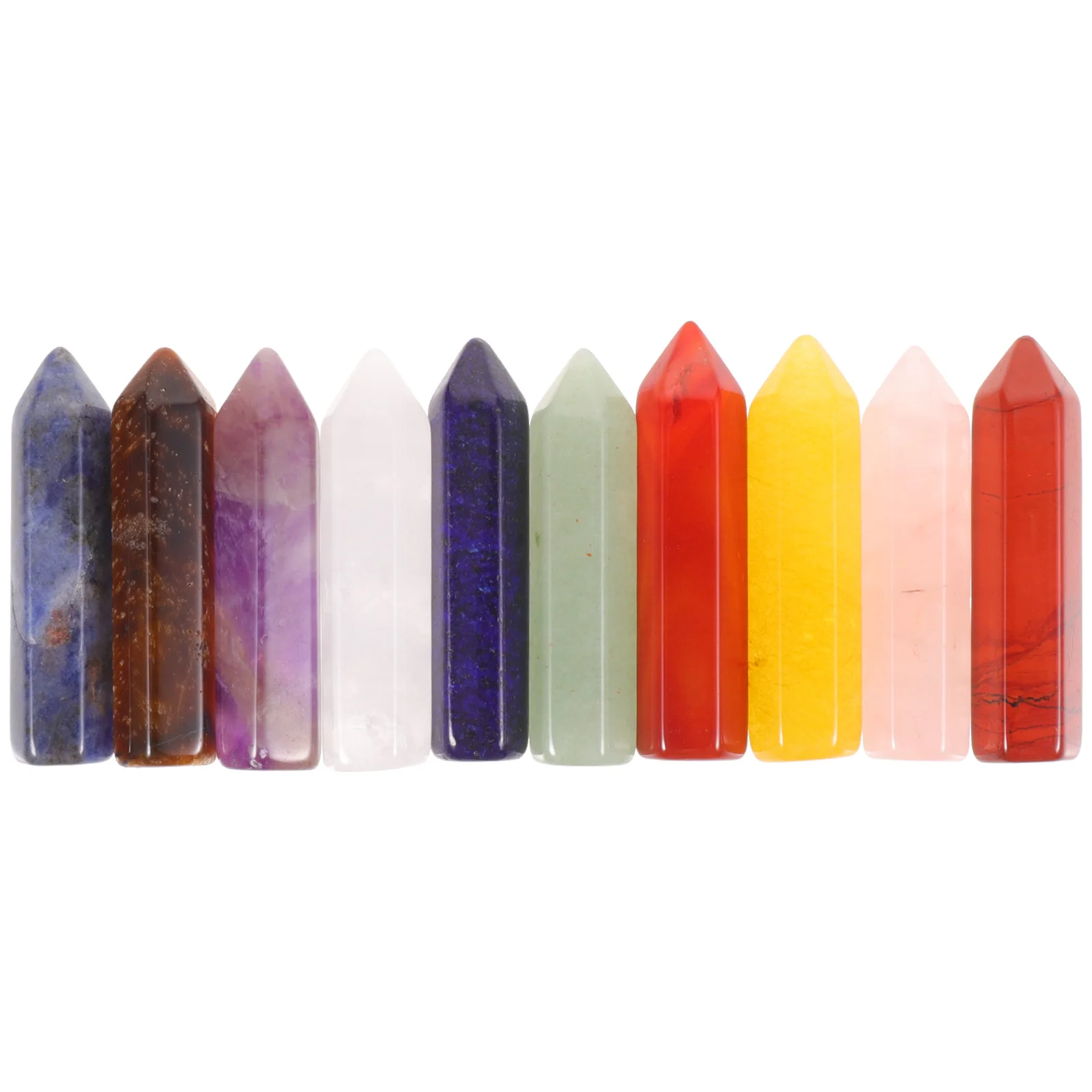 

10pcs Natural Crystal Gemstone Decoration Purple Amethyst Ornament Home Office Table Decor Statue Set Blessing Gift