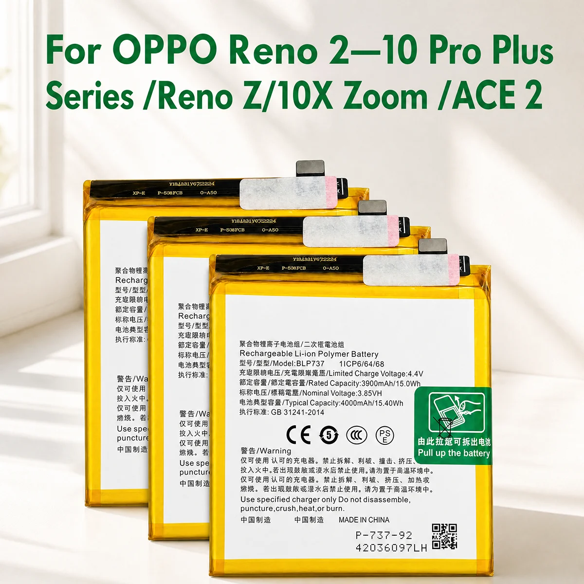 BLP705 BLP993 BLP825 BLP977 BLP981 Battery For OnePlus OPPO Reno Z/10X Zoom /ACE 2/Reno 2Z 4Z lite 5F 5Z 7 SE 8T 9 10 Pro Plus