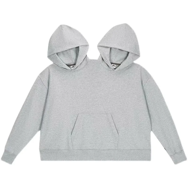 

Two Person Friend Intimate Loose Solid Hoodie Adult Men Women Sweatshirt One-Piece Couples Pullover Tops Valentine's Day Outfits