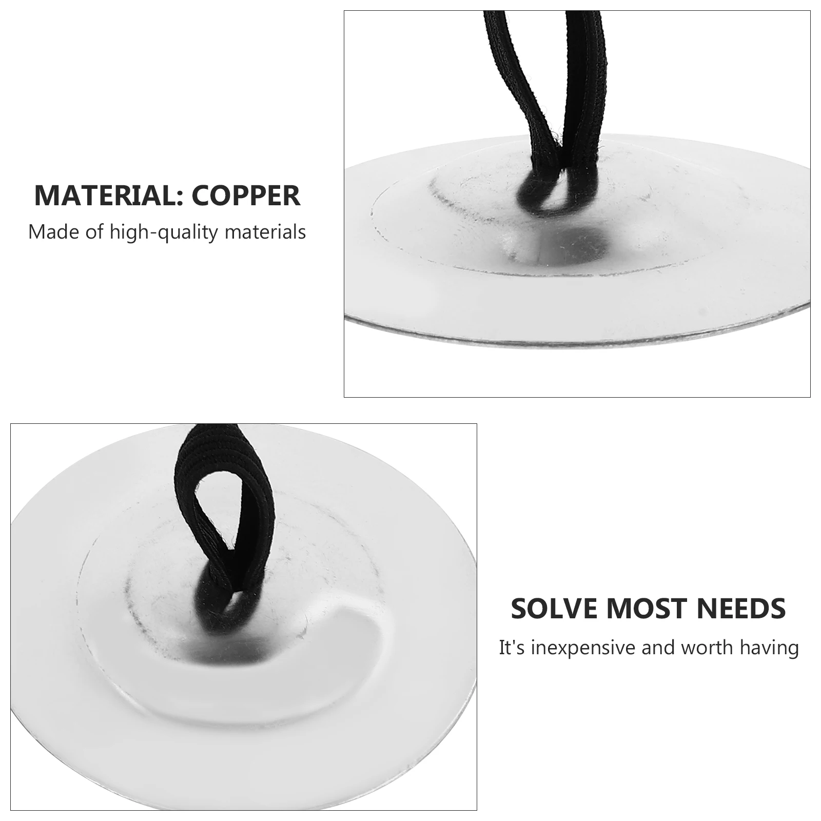 

10 Pcs Copper Finger Cymbals Bronze Percussion Instrument Kids Dance Party Tool Mini Musical Clear Tone Small Size