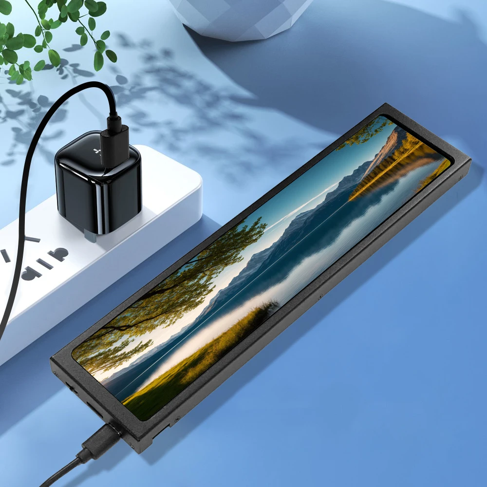 Modul Tampilan LCD TFT 11.26 Inci 440*1920 HD 170 Derajat Layar Sudut Pandang Penuh Pemutar Video USB Tipe C
