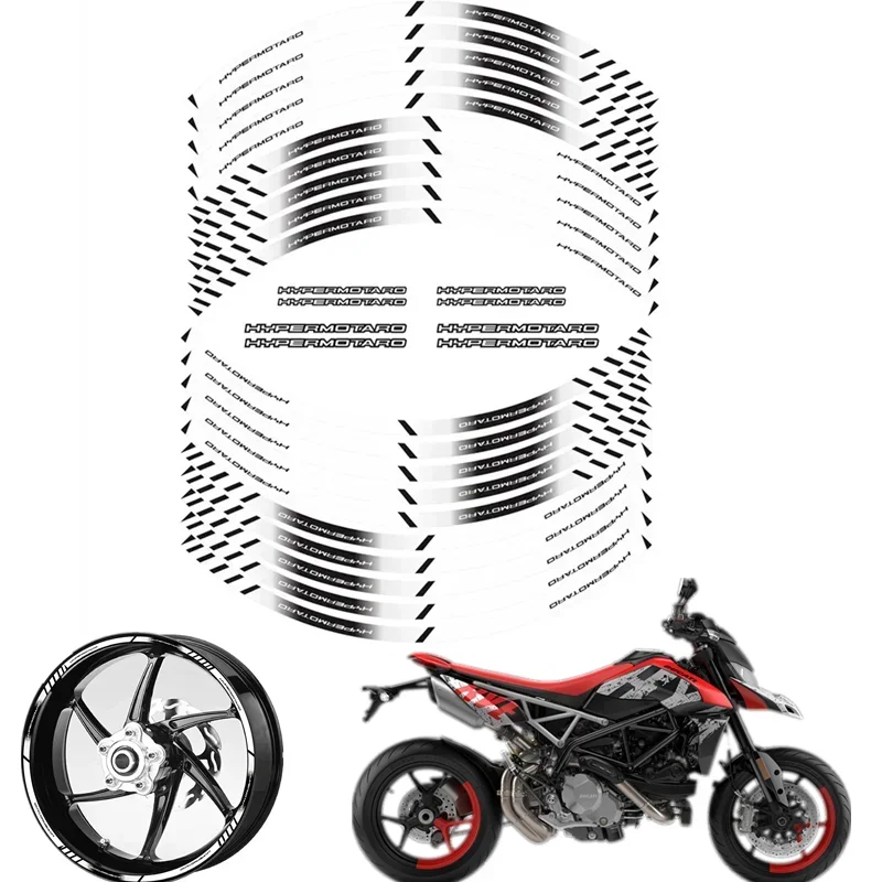 FOR DUCATI 950 821 1100 939 796 698 Hypermotard Motorcycle Parts Contour Wheel Decoration Decal Sticker - D moto