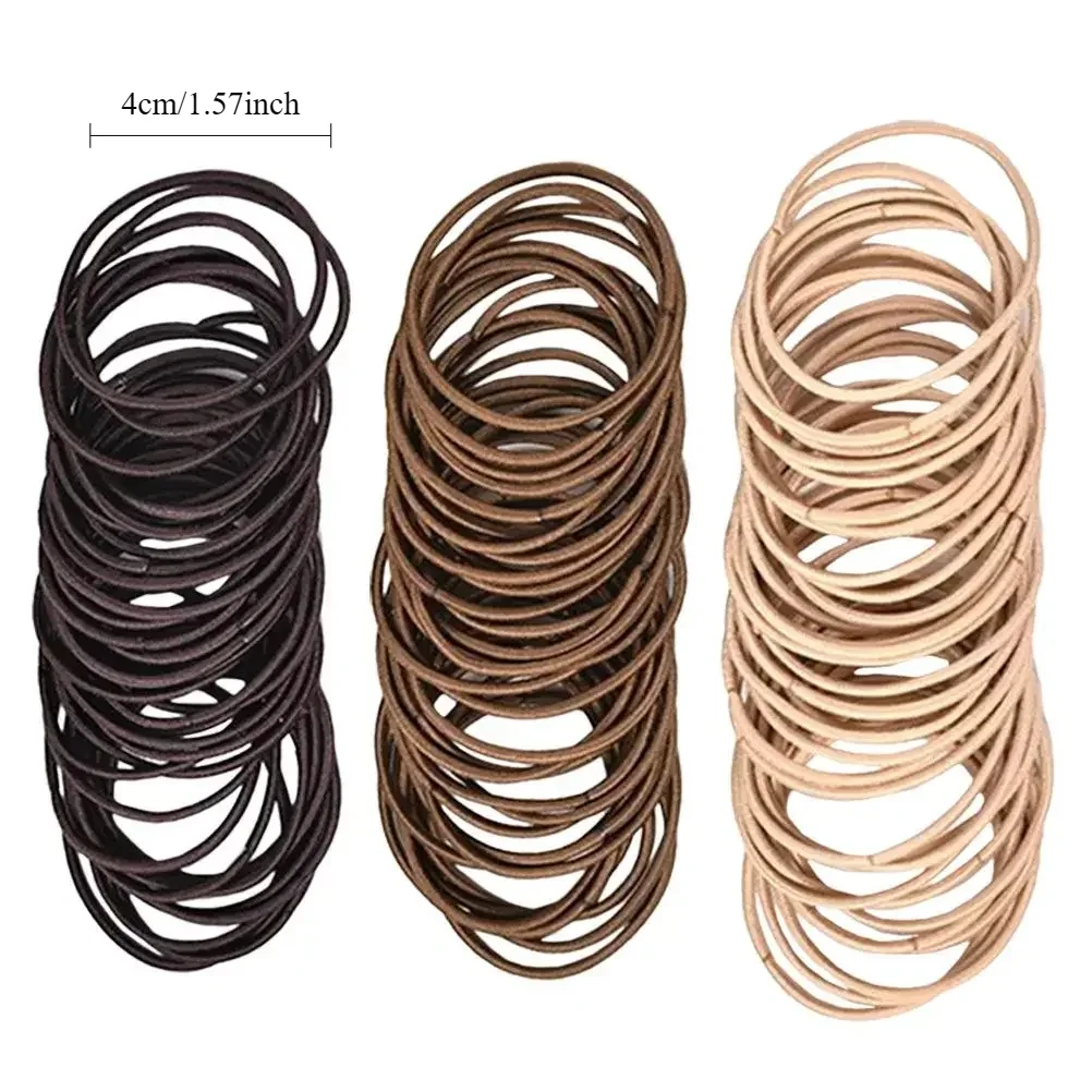 100PCS/Set Hair Ties Elastic Rubber Bands for Women Men Thin Hair Rubber Bands Ponytail Scrunchies Hair Accessories for Women