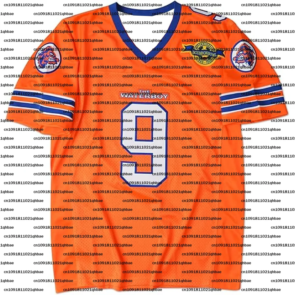 التسعينيات حار بيع حزب كرة القدم جيرسي بوبي باوتشر # 9 "Water Boy Sandler" تي شيرت جيرسي كاجوال لفيلم الذكرى الخمسين لكرة القدم #2