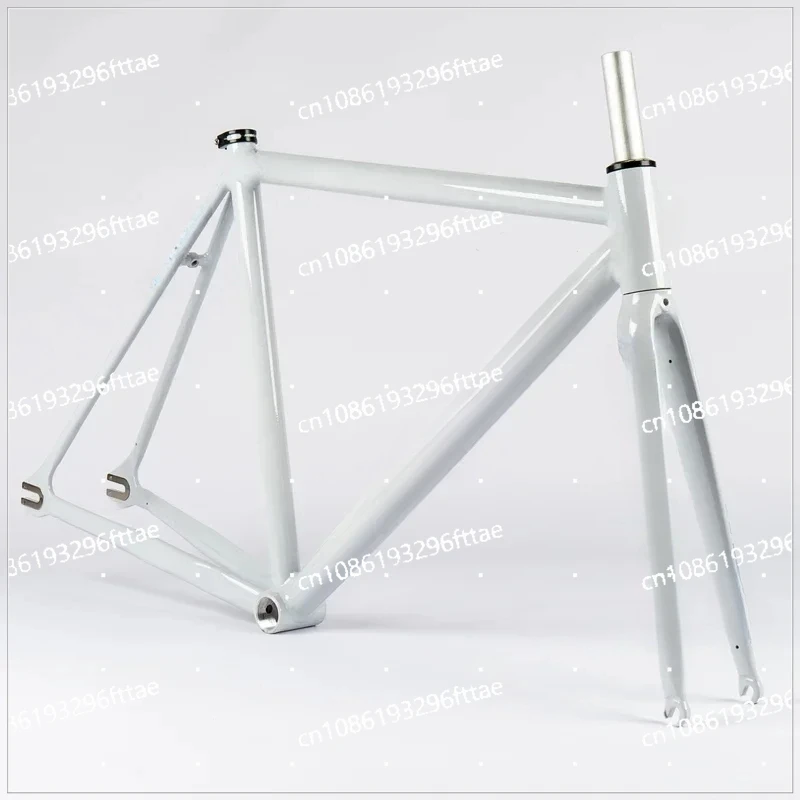 Frameset 700C Aluminum Fixed Gear Frame & Fork Track Fixie Bike 50CM 52.5CM 55CM Single Speed Bicycle Parts