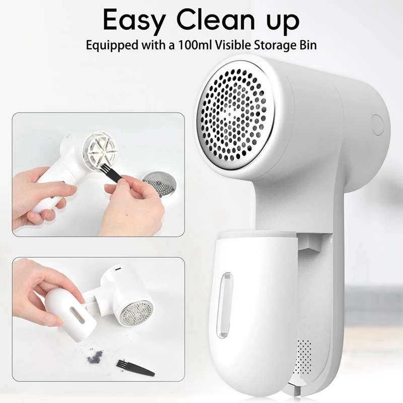 Fabric Shaver, Lint Remover For Clothes With LED Display, USB Rechargeable Debobbler, Lints Shaver Defuzzer Easy To Use