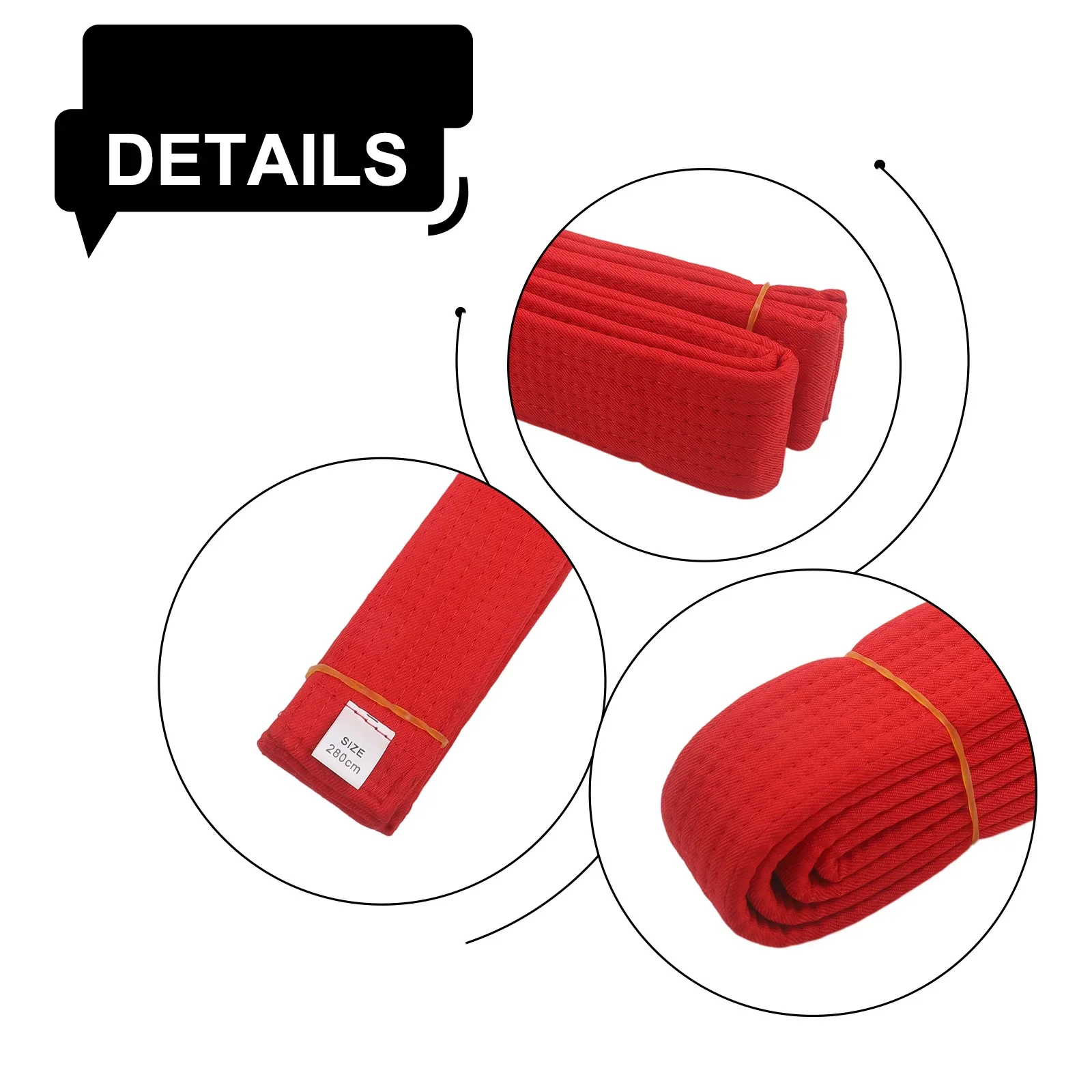 280 cm Polyester Belt for Karate Judo Taekwondo Training Designed to Fit Standard Uniform Sizes for and Adults
